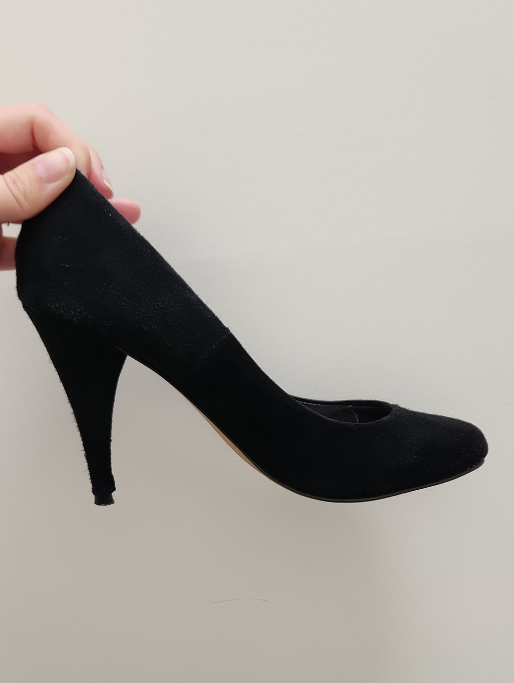 Classic Black Suede Women's High Heel Pump